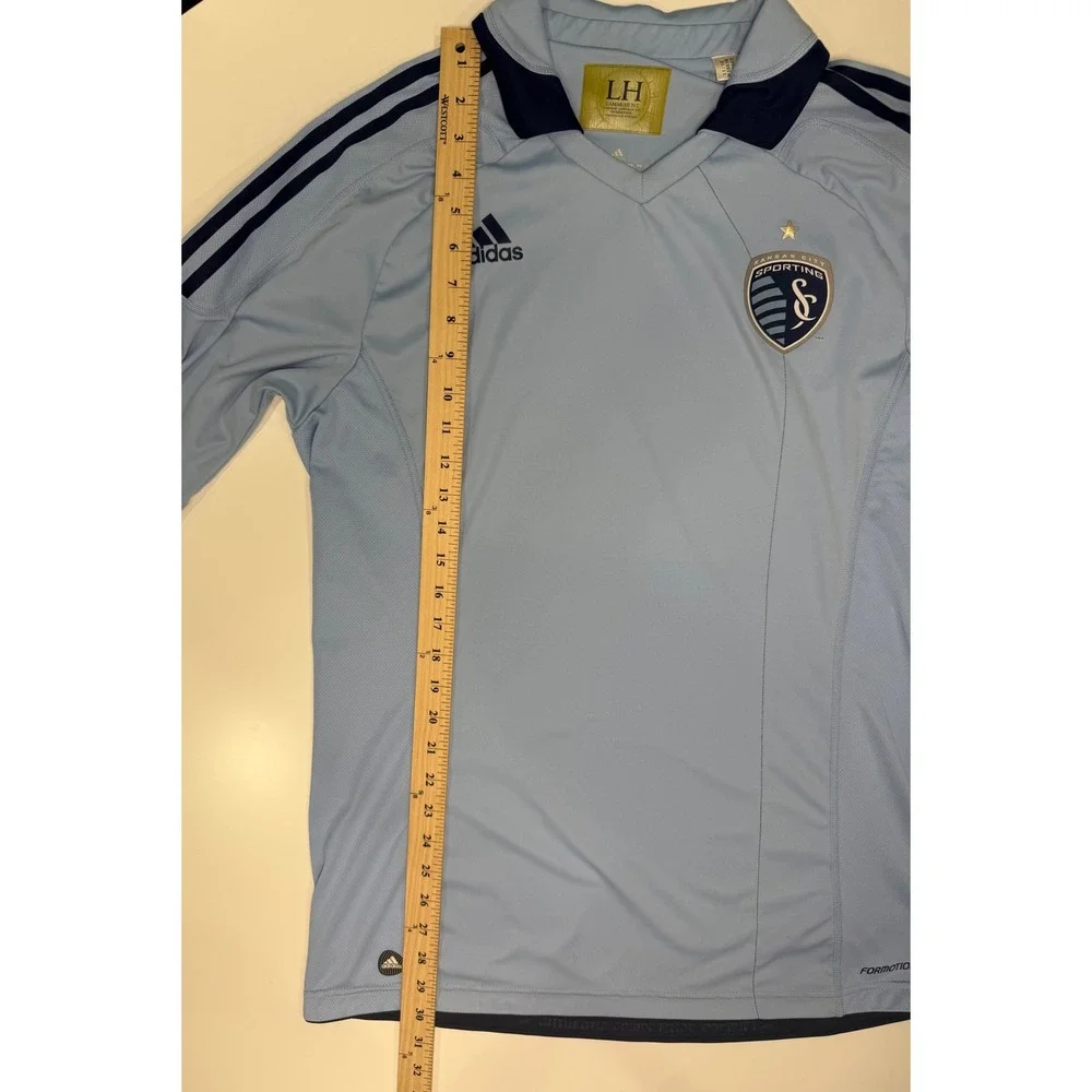 Adidas Sporting Kansas City 2011 Jersey Mens XL Light Blue MLS Soccer Lamar Hunt